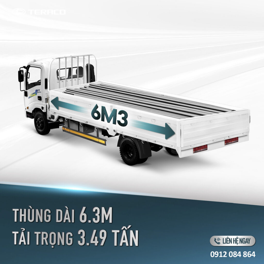 a white truck with blue text